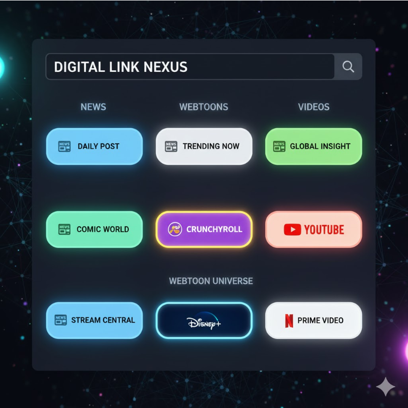링크모음 페이지를 상상한 스크린샷 스타일 이미지.