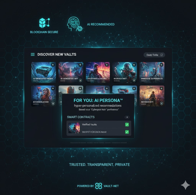 AI와 블록체인이 적용된 링크모음사이트의 미래를 상상한 이미지.