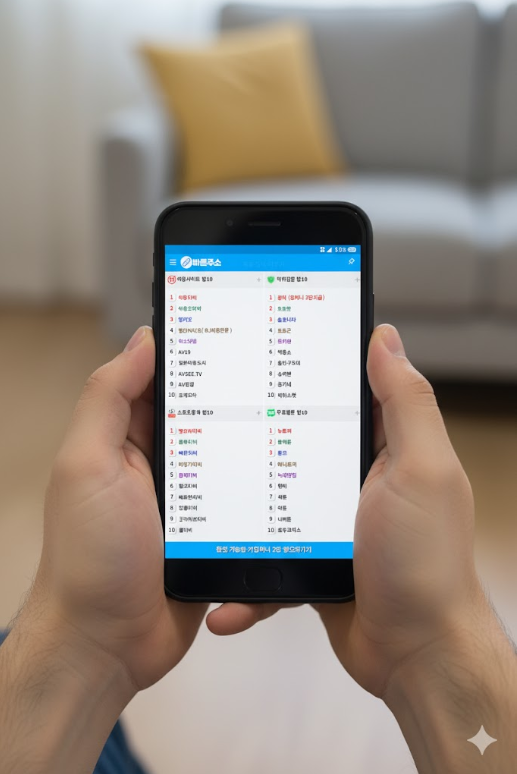 빠른주소 사이트의 모바일 화면. 카테고리가 깔끔하게 정리된 UI.