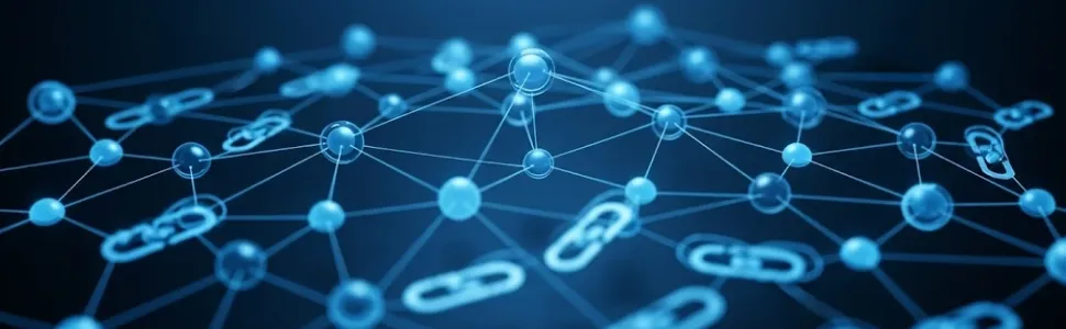 점들이 여기저기 흩어져서 서로 연결이 되어있는 링크모양을 형성한 이미지 점들이 여기저기 흩어져서 서로 연결이 되어있는 링크모양을 형성한 이미지